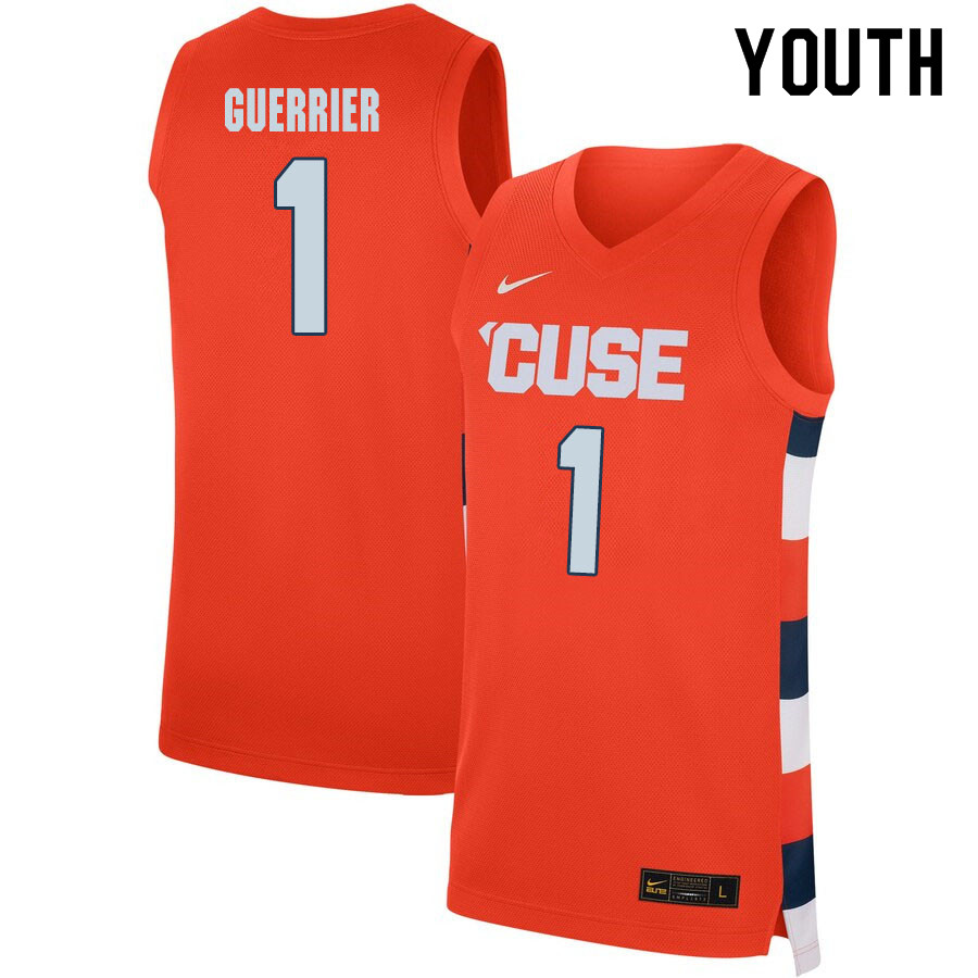 2020 Youth #1 Quincy Guerrier Syracuse Orange College Basketball Jerseys Sale-Orange